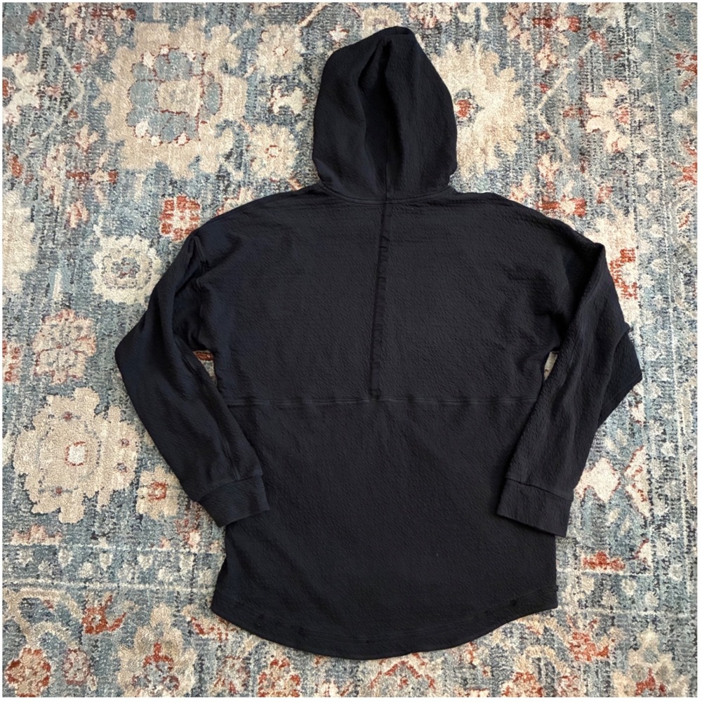 Nike Yoga Dri-FIT Hoodie Mens Medium Black Textured Pullover DV9875-010 - Picture 8 of 10